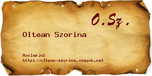 Oltean Szorina névjegykártya
